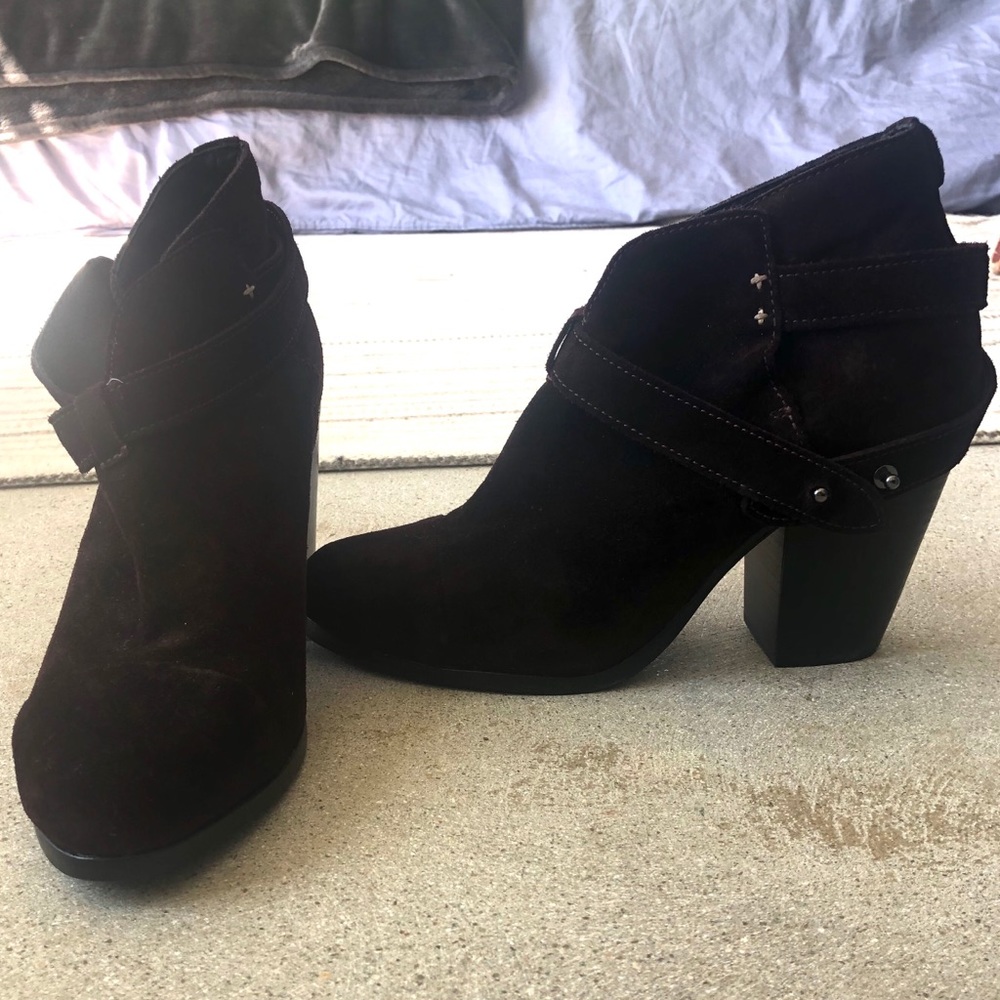 NWOB Rag & Bone Harrow Bootie Maroon Suede